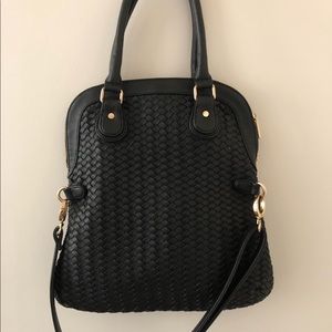Neiman Marcus Woven Leather Handbag